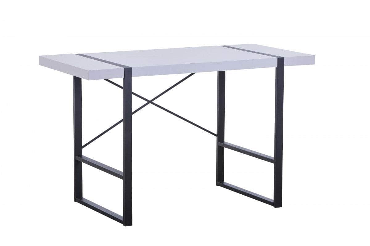 Brassex Inc. Alexis Desk with Metal Frame, image 3