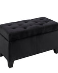 Brassex Inc. Padded Tufted Storage Ottoman, image 1