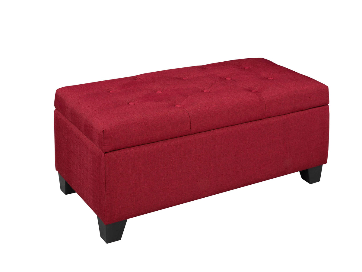 Brassex Inc. Padded Tufted Storage Ottoman, image 6