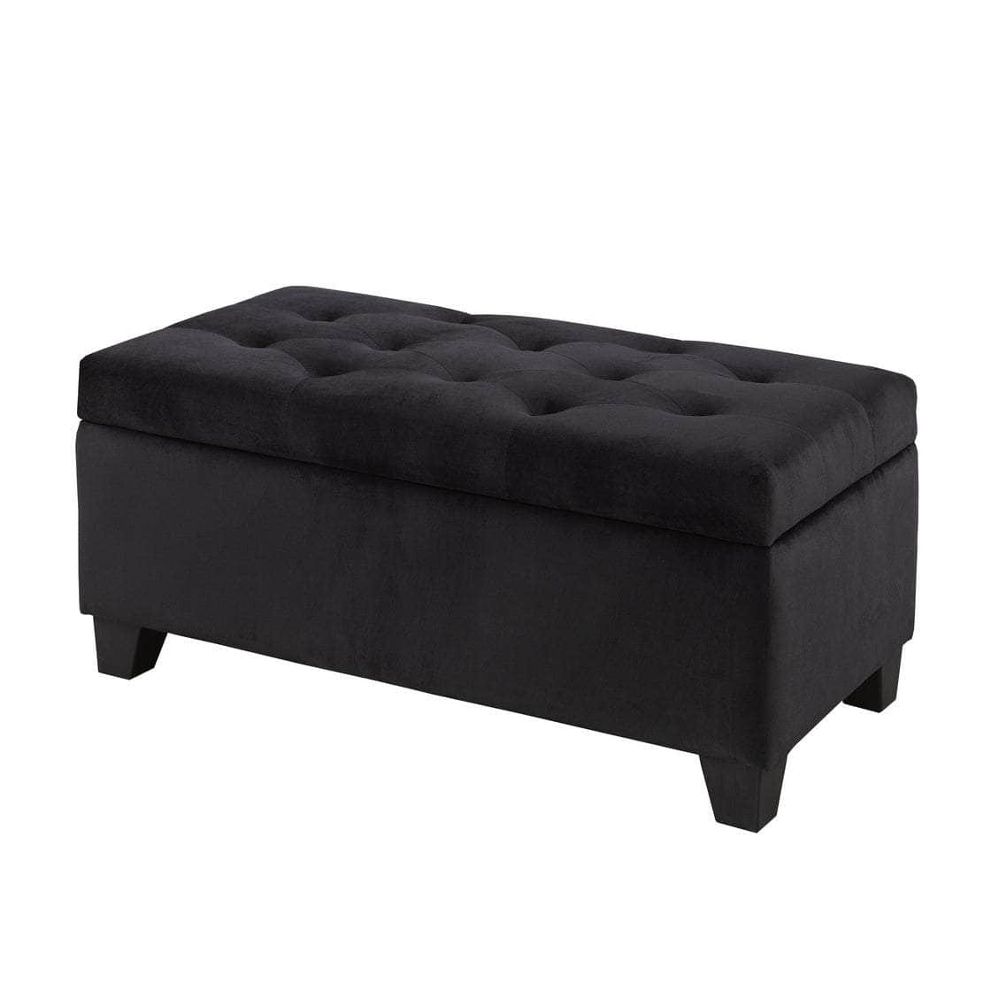 Brassex Inc. Padded Tufted Storage Ottoman, image 2