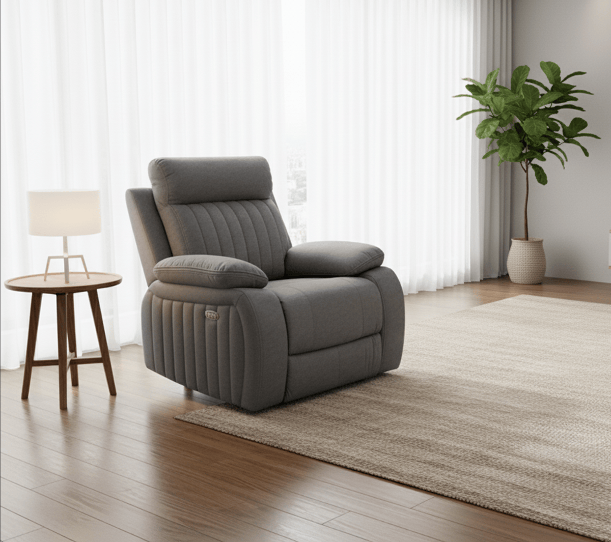 Brassex Inc. Elyse 36.61" Glider Reclining Chair, image 1