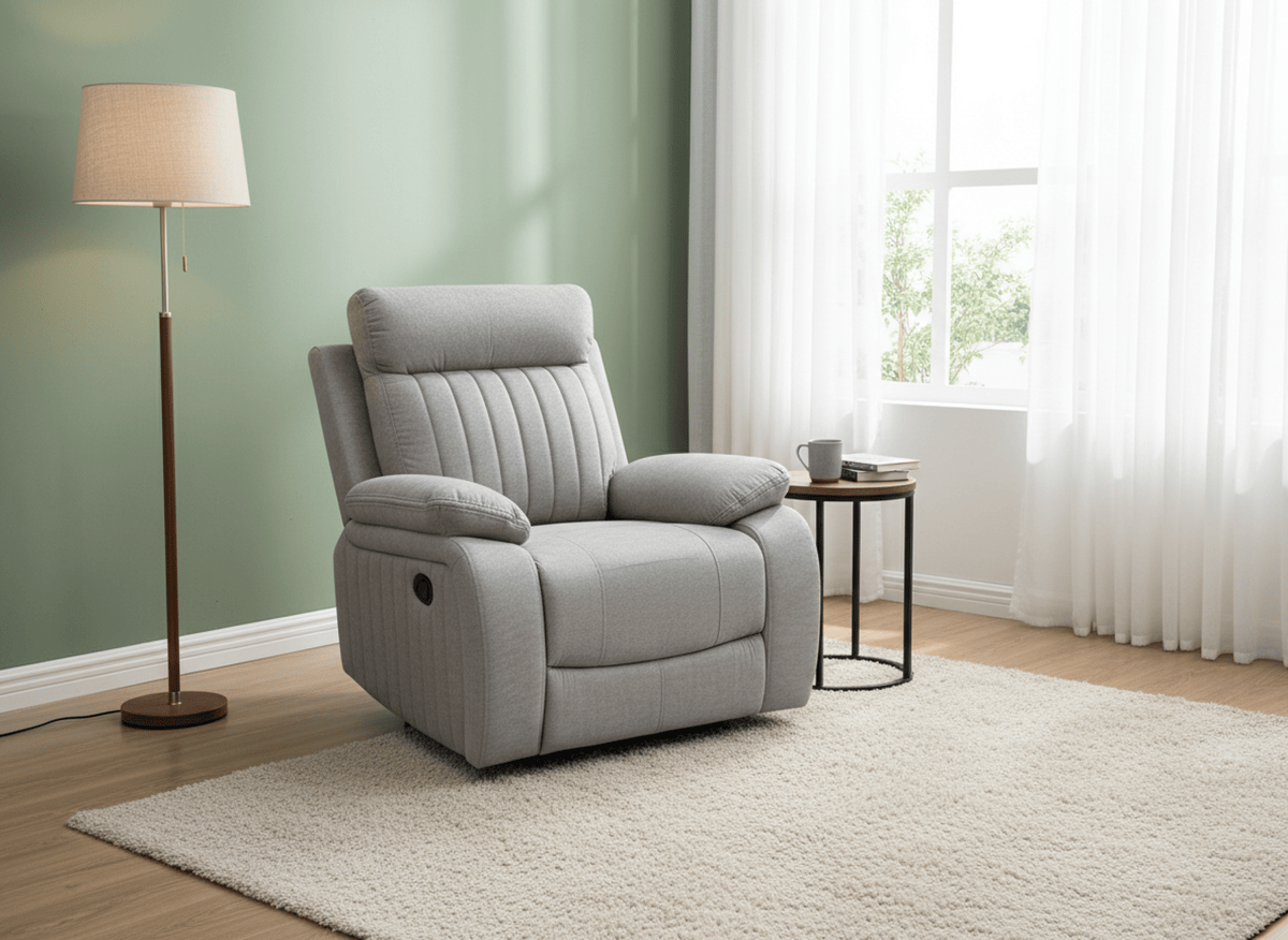 Brassex Inc. Elyse 36.61" Glider Reclining Chair, image 2
