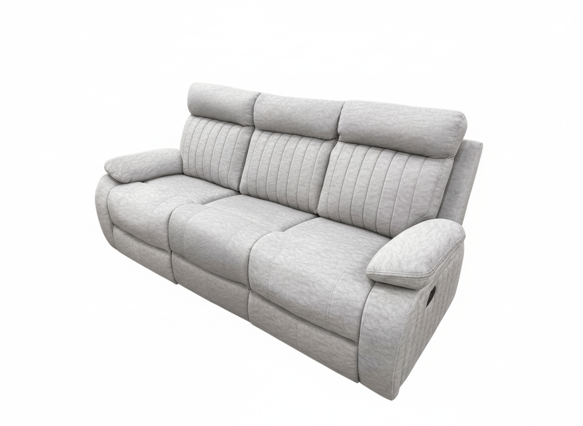 Brassex Inc. Elyse 82.7" Reclining 3 Seater Sofa with Pull Down Tray and Cupholders, image 3