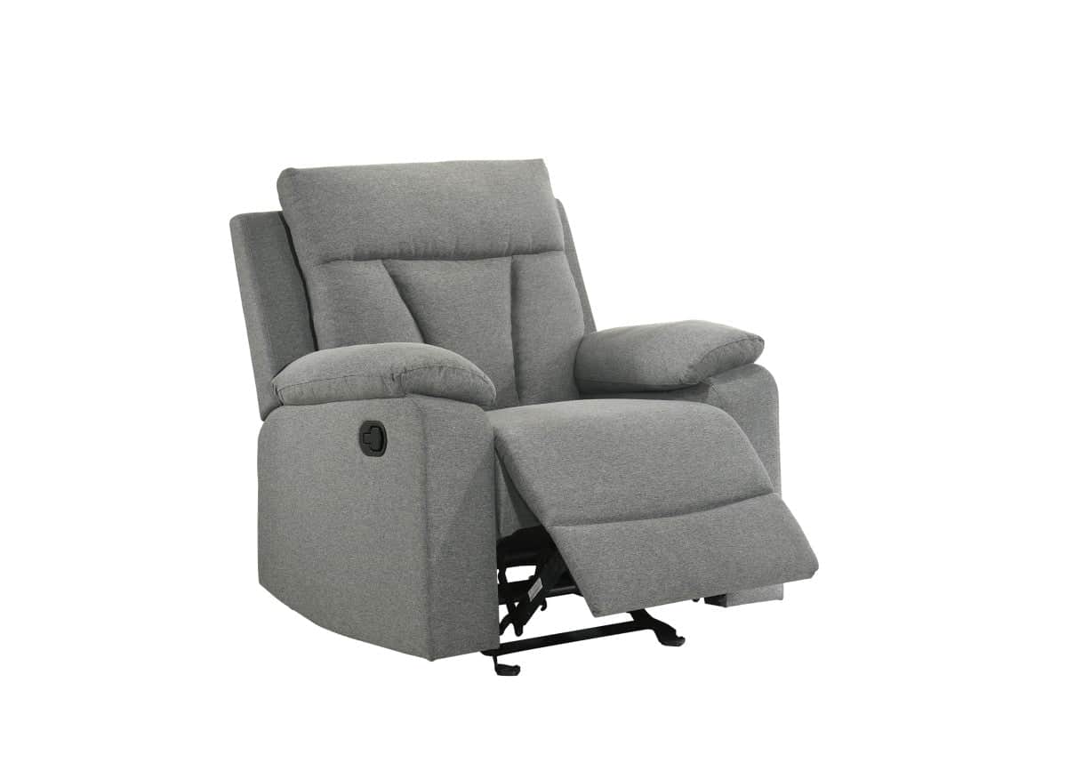 Brassex Inc. Makena 37.25" Rocker Reclining Chair in Grey, image 2