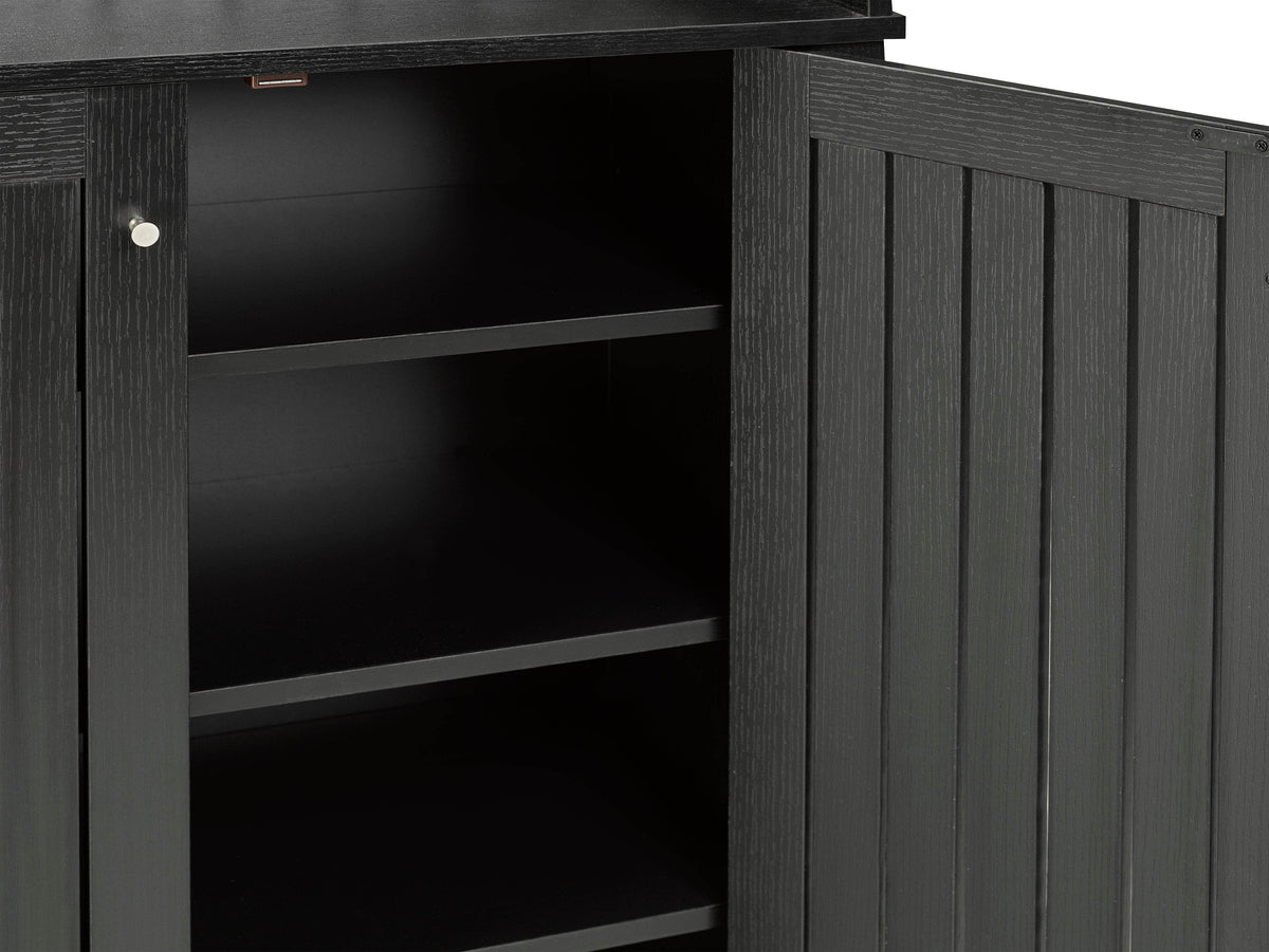 Brassex Inc. Multi Tier Shoe Cabinet with 3 Storage Shelves, image 4