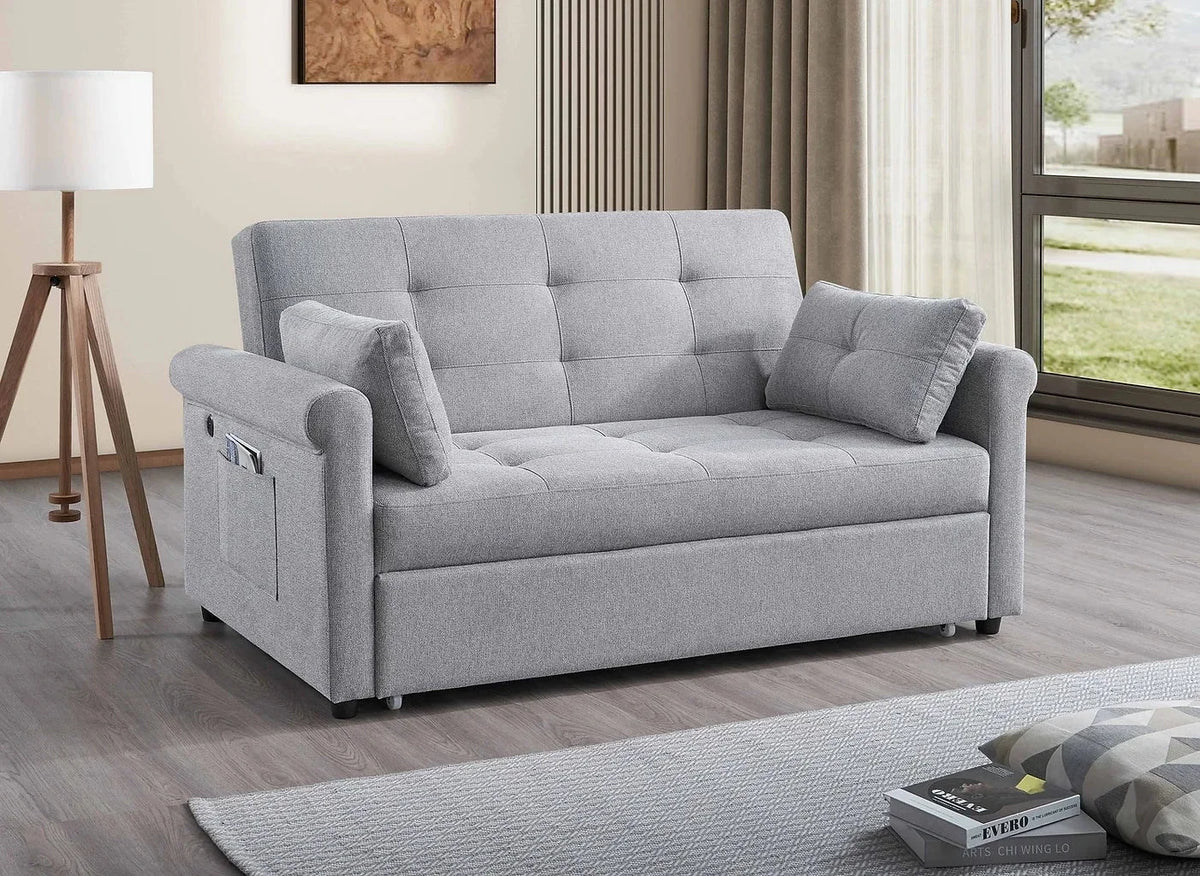 IFDC Leamington Tufted Fabric Sofa Bed, image 1