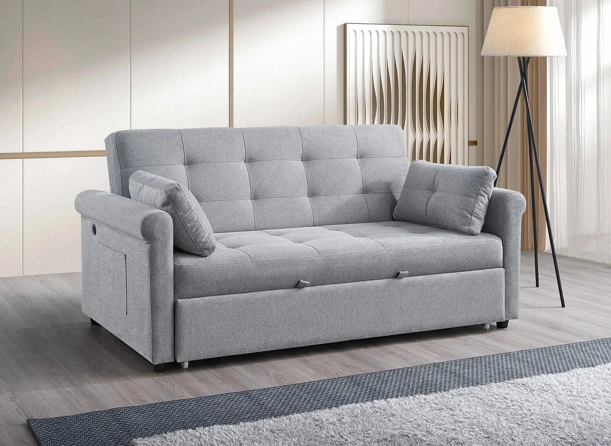 IFDC Leamington Tufted Fabric Sofa Bed, image 3