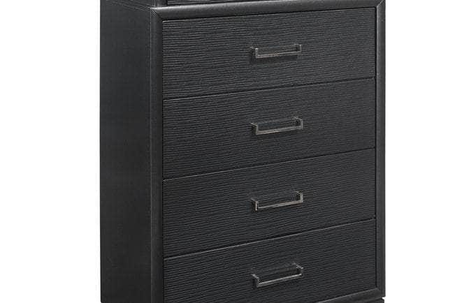 IFDC Ava 5 Piece Storage Platform Bedroom Furniture Set in Grey Lacquer Finish, image 6