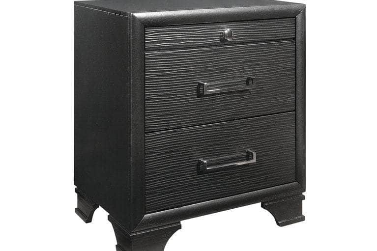 IFDC Ava 5 Piece Storage Platform Bedroom Furniture Set in Grey Lacquer Finish, image 7