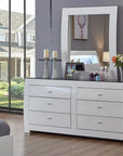 IFDC Barcelona 5 Piece White Platform Storage Bedroom Furniture Set, image 7
