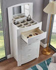 IFDC Barcelona 5 Piece White Platform Storage Bedroom Furniture Set, image 5