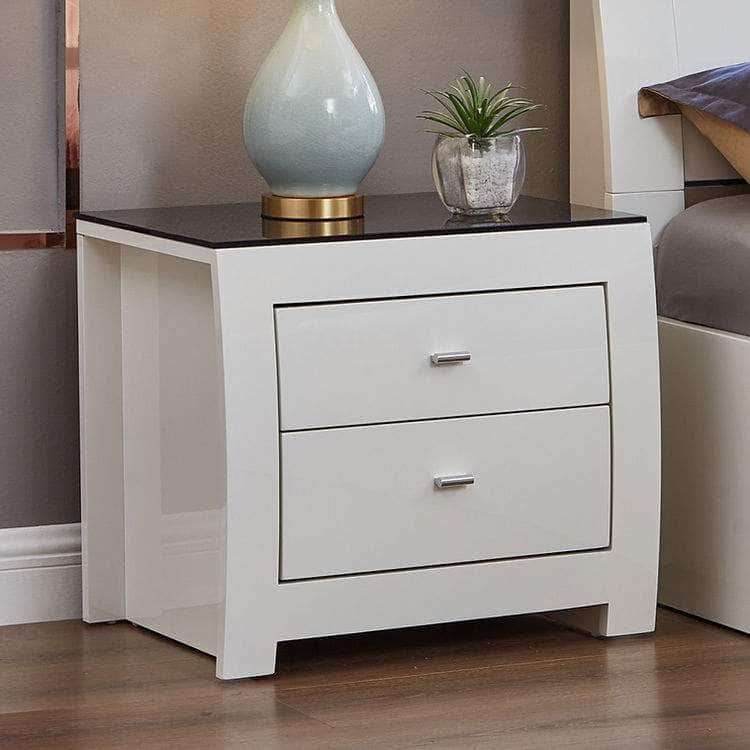 IFDC Barcelona 5 Piece White Platform Storage Bedroom Furniture Set, image 6