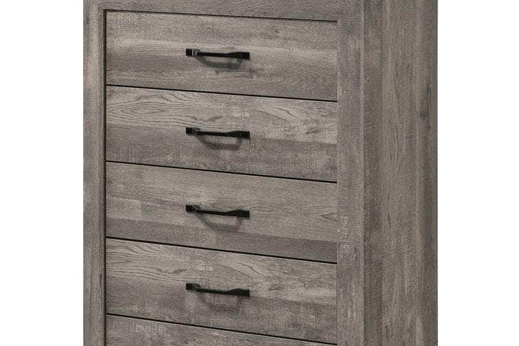 IFDC Charlotte 5 Piece Platform Bedroom Furniture Set in Driftwood Grey, image 5