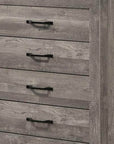 IFDC Charlotte 5 Piece Platform Bedroom Furniture Set in Driftwood Grey, image 5