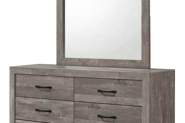 IFDC Charlotte 5 Piece Platform Bedroom Furniture Set in Driftwood Grey, image 6