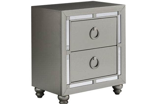 IFDC Luna 5 Piece Tufted Fabric Bedroom Furniture Set in Grey, image 5