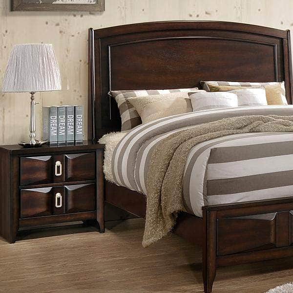 IFDC Roxy 2 Drawer Nightstand in Brown, image 1
