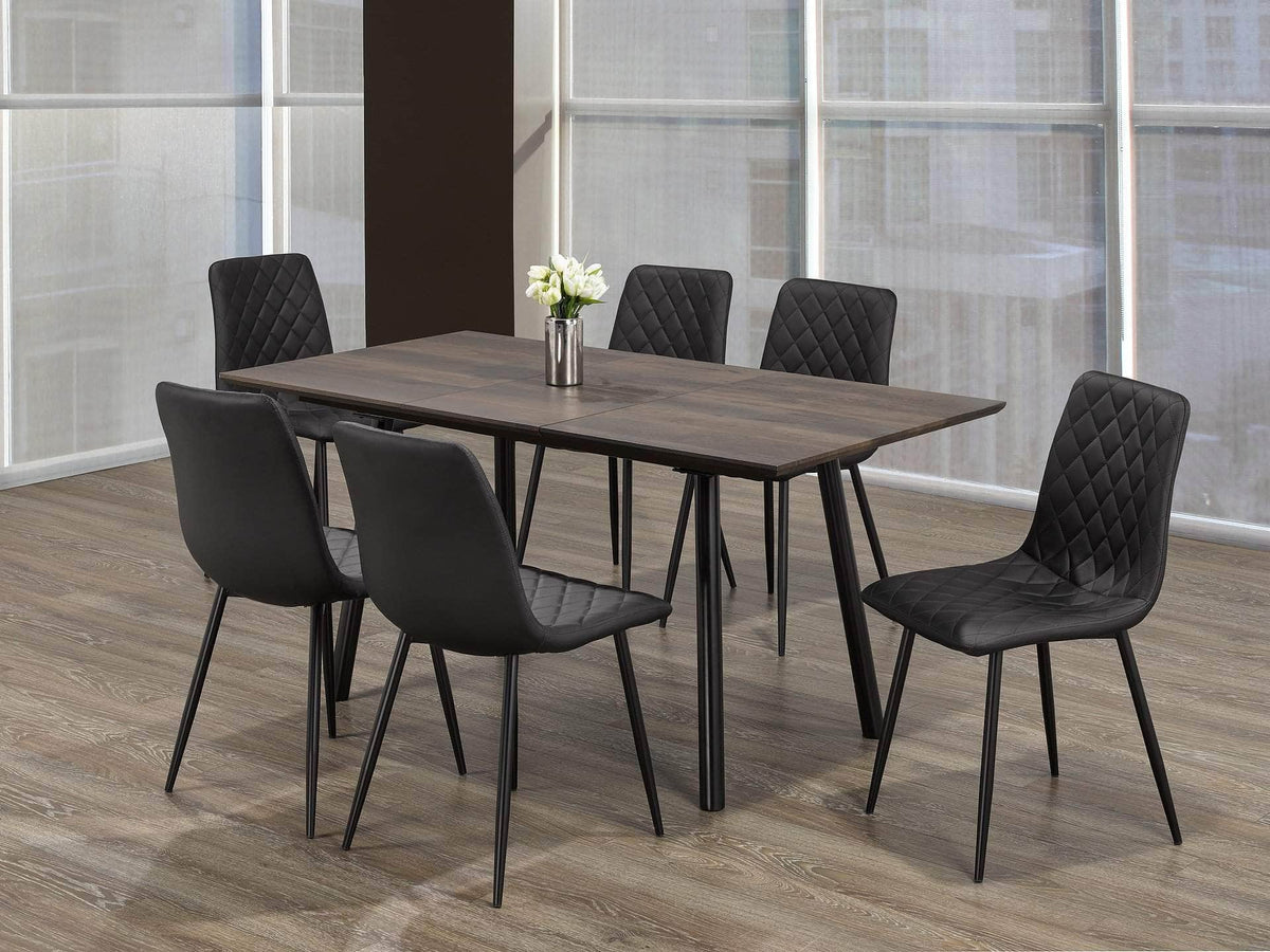 IFDC Langdale 7 Piece Extendable Wooden Rectangular Dining Room Furniture Set, image 1