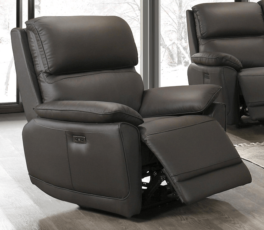 IFDC Beckett 36" Power Reclining Chair in Leather Match, image 1
