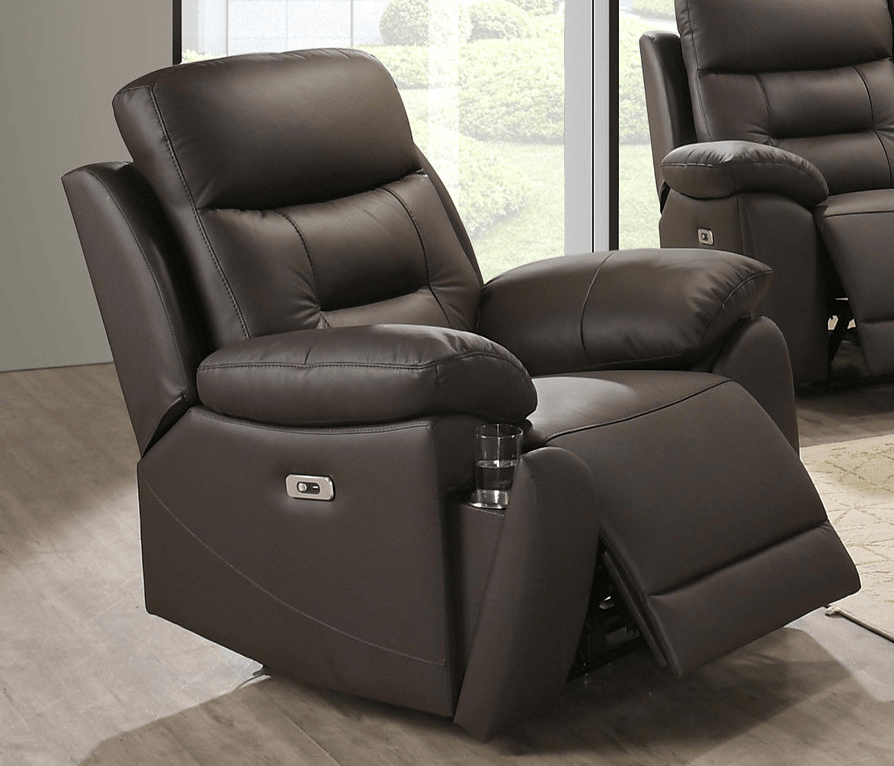 IFDC Calloway 40" Power Reclining Chair with Hidden Cupholders in Leather Match, image 1
