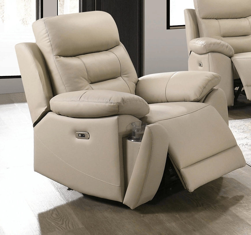 IFDC Calloway 40" Power Reclining Chair with Hidden Cupholders in Leather Match, image 3