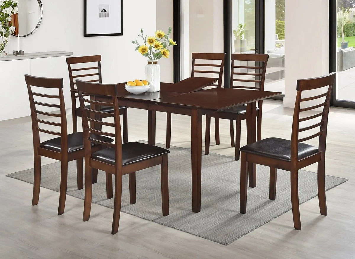 IFDC Castlegar 7 Piece Extendable Rectangular Dining Room Furniture Set, image 6