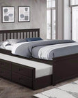 IFDC Red Deer Twin Size Captains Platform Bed with Twin Size Trundle, image 1