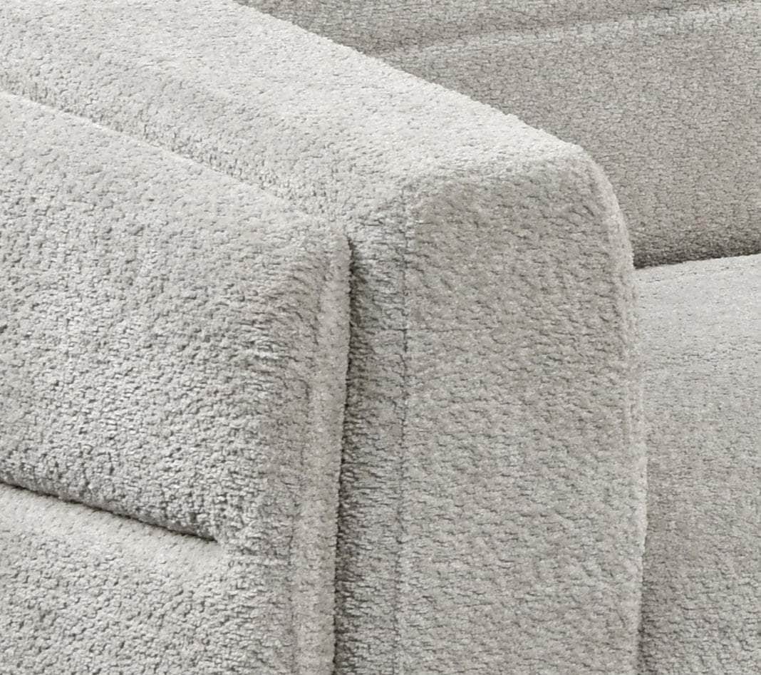 IFDC Langford 101" Light Grey Tufted Sleeper Sectional Bed, image 3