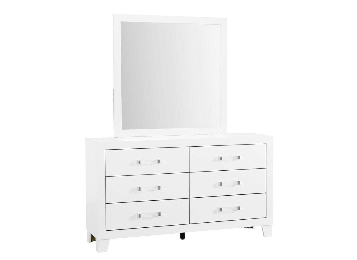 IFDC Lucia 6 Piece White Bedroom Furniture Set, image 6