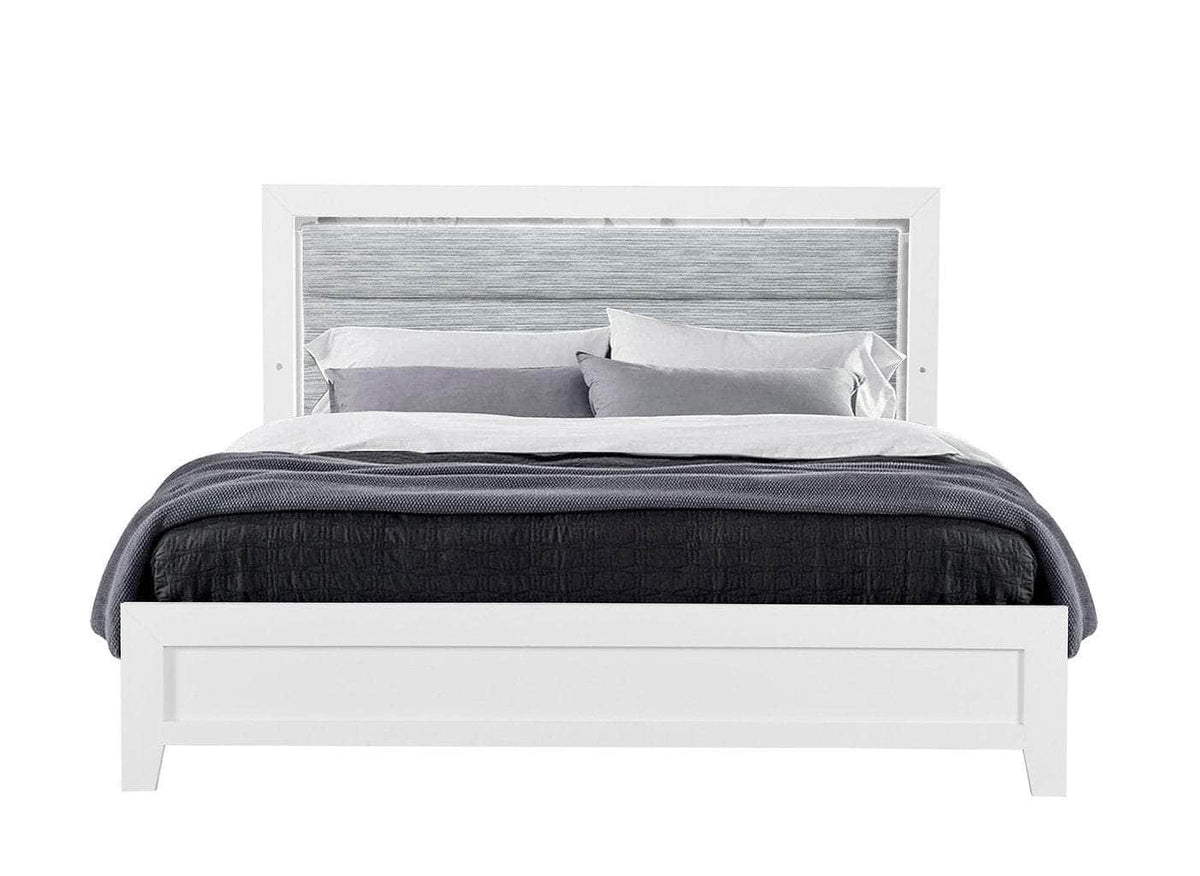 IFDC Lucia 6 Piece White Bedroom Furniture Set, image 4