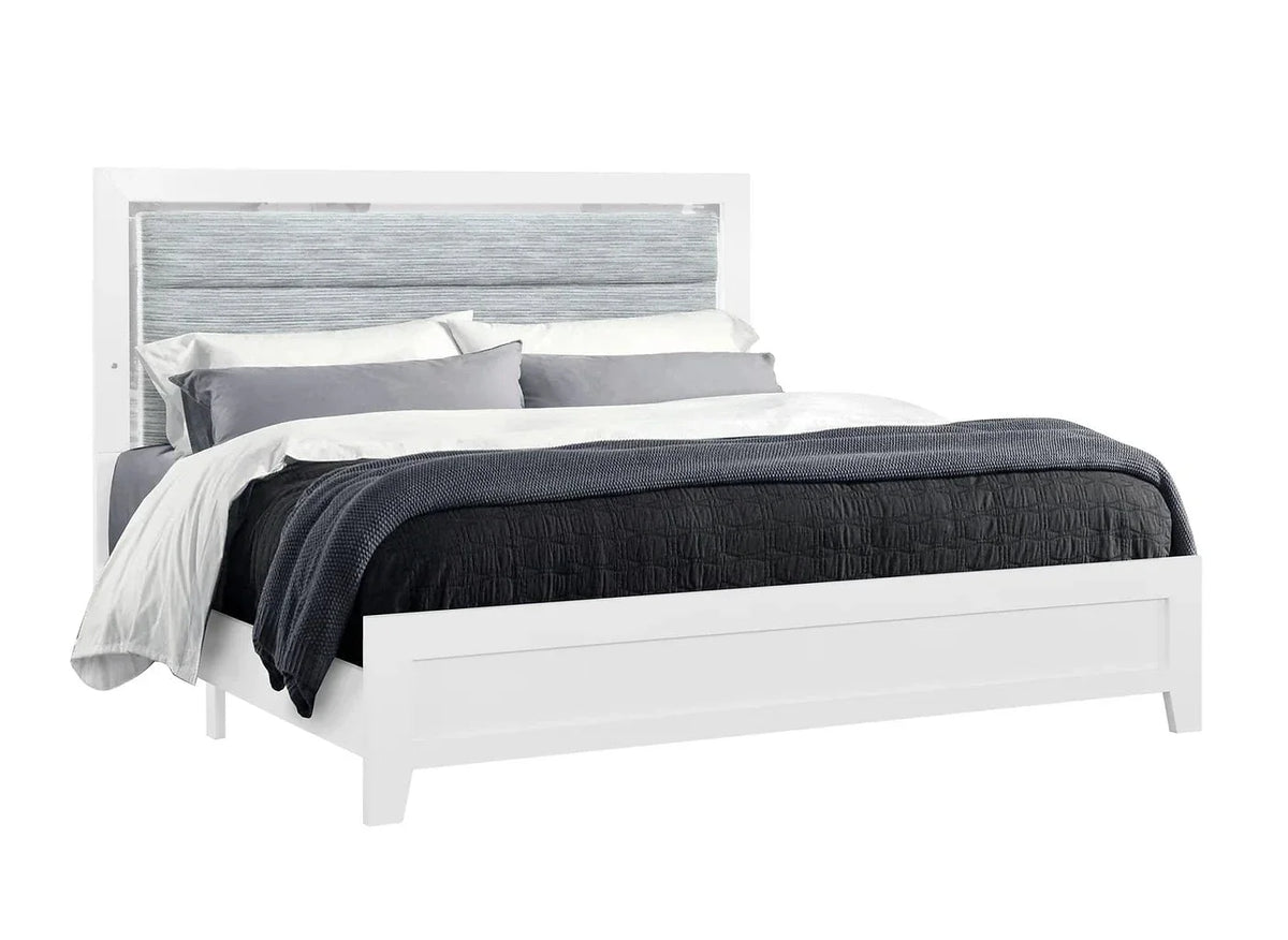 IFDC Lucia 6 Piece White Bedroom Furniture Set, image 3