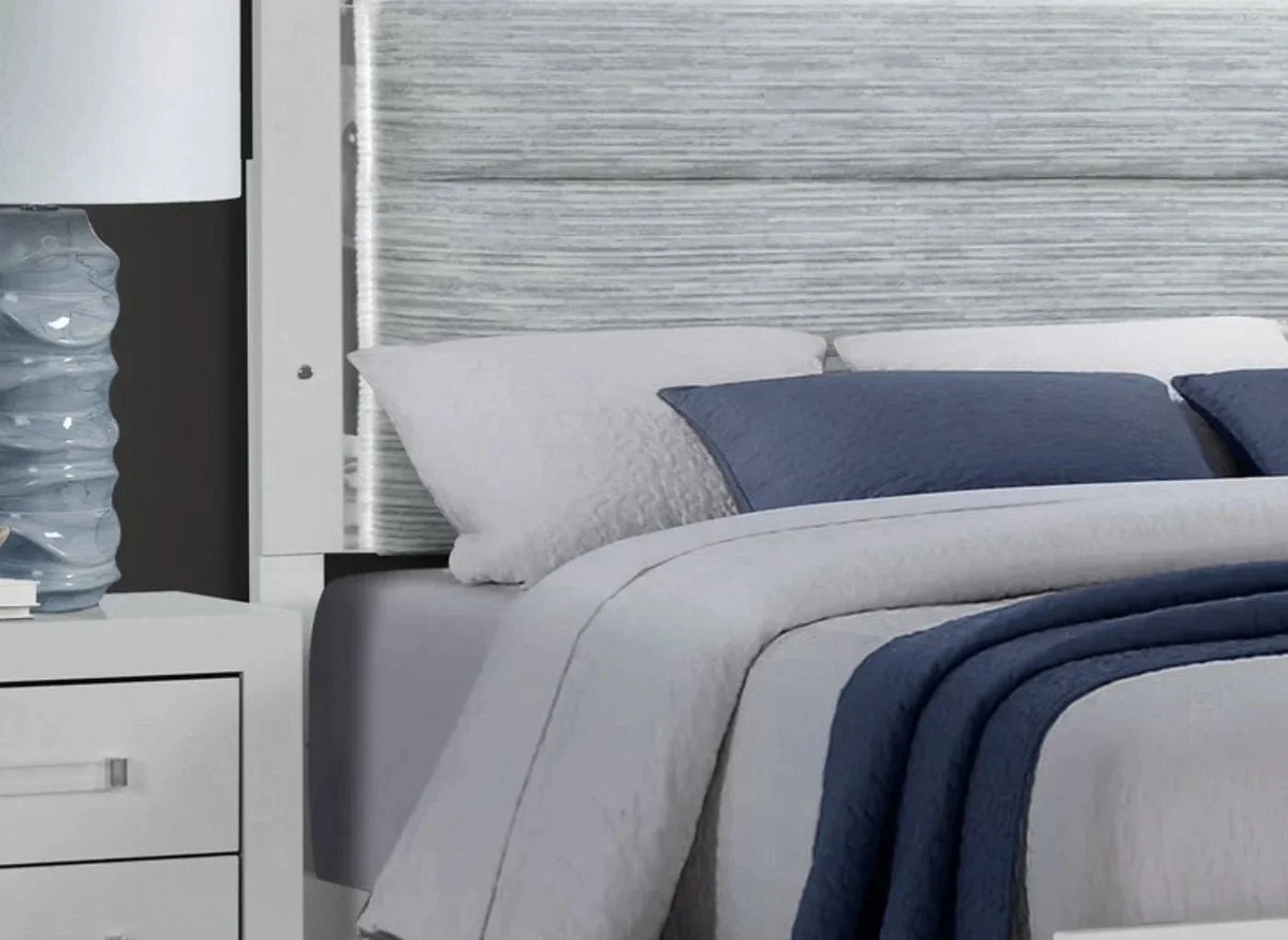 IFDC Lucia 6 Piece White Bedroom Furniture Set, image 2
