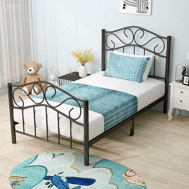 IFDC Welland Metal Twin Size Platform Bed in Black, image 1