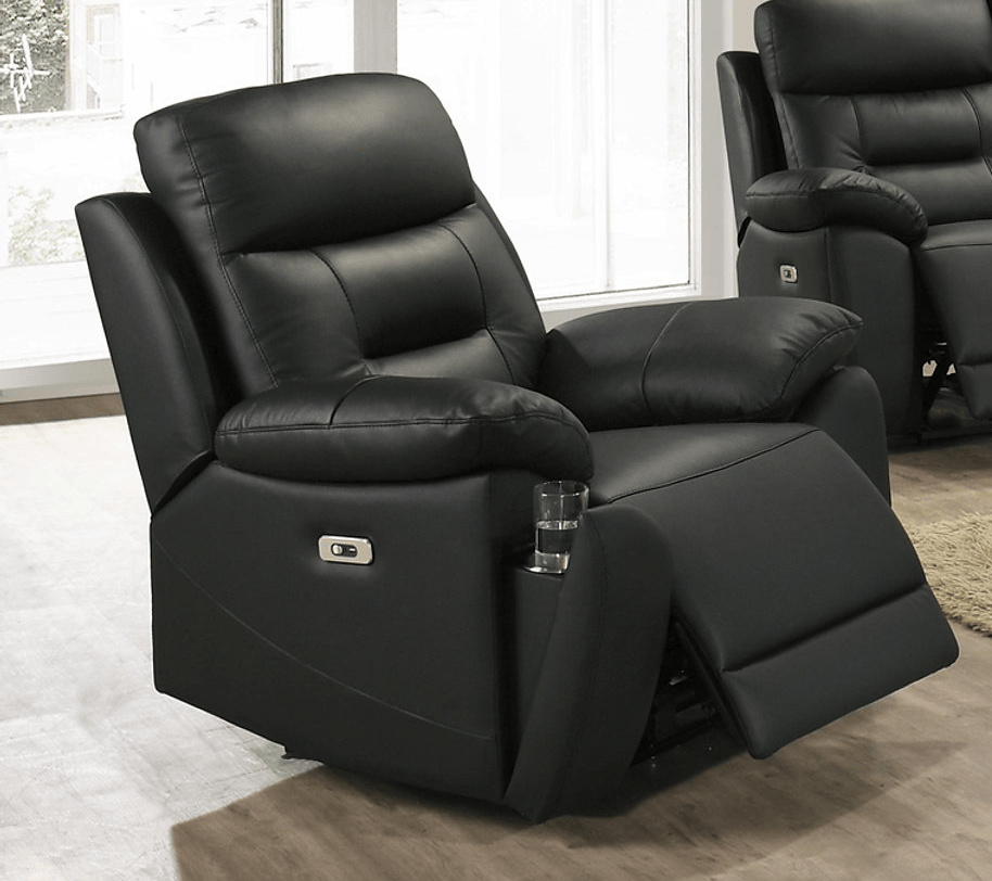 IFDC Calloway 40" Power Reclining Chair with Hidden Cupholders in Leather Match, image 2