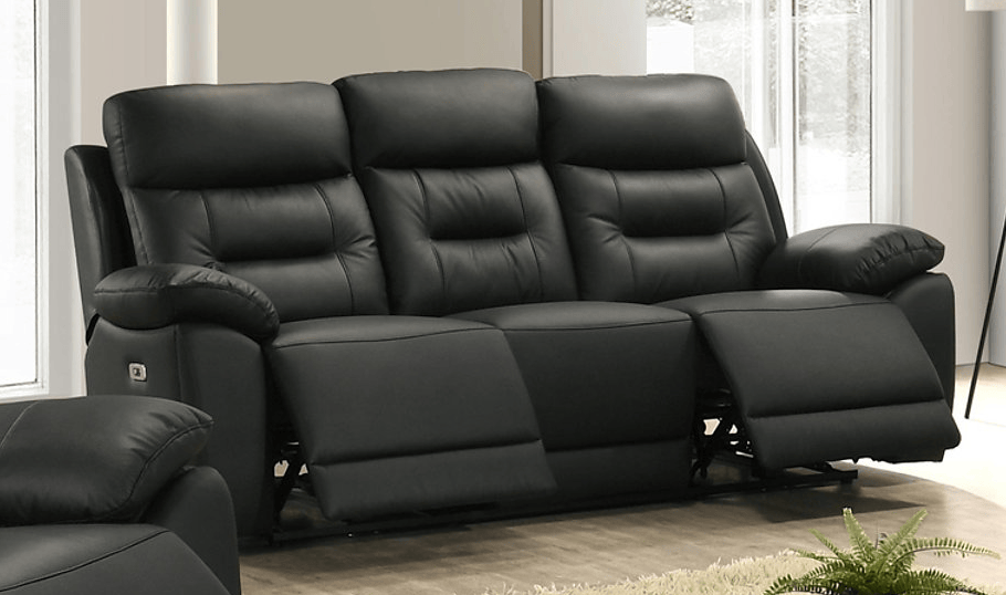 IFDC Calloway 85" Power Reclining Sofa with Hidden Cupholders in Leather Match, image 2