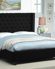 IFDC Coles Bay Linen Tufted Upholstered Wingback Platform Bed, image 2