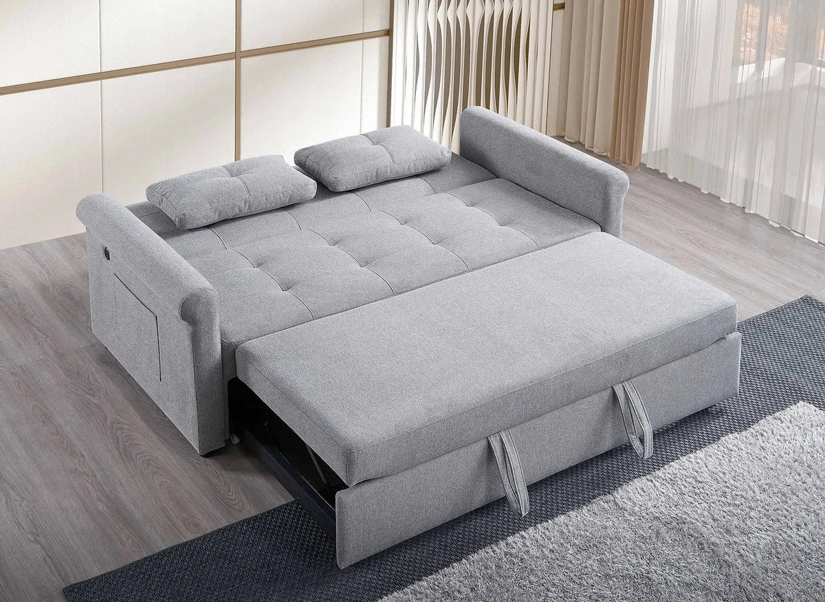 IFDC Leamington Tufted Fabric Sofa Bed, image 4