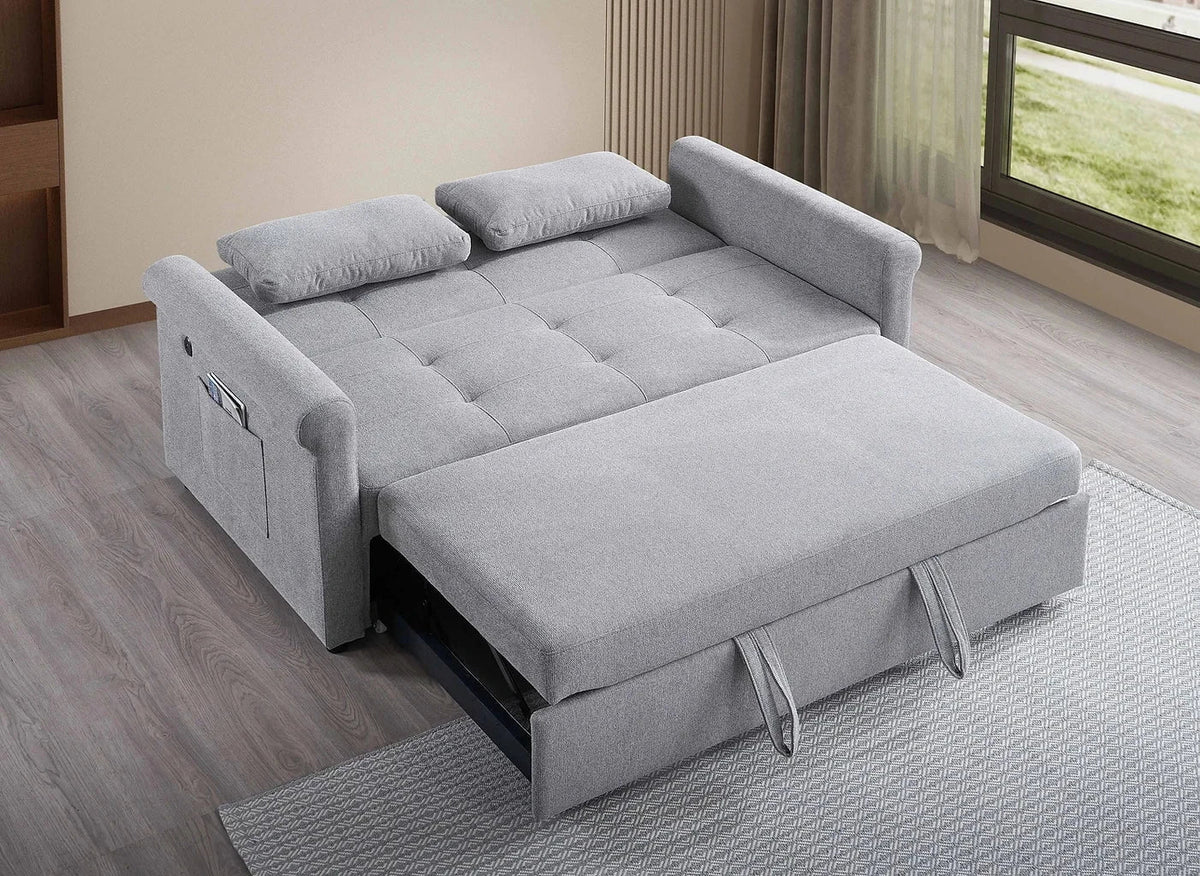 IFDC Leamington Tufted Fabric Sofa Bed, image 2