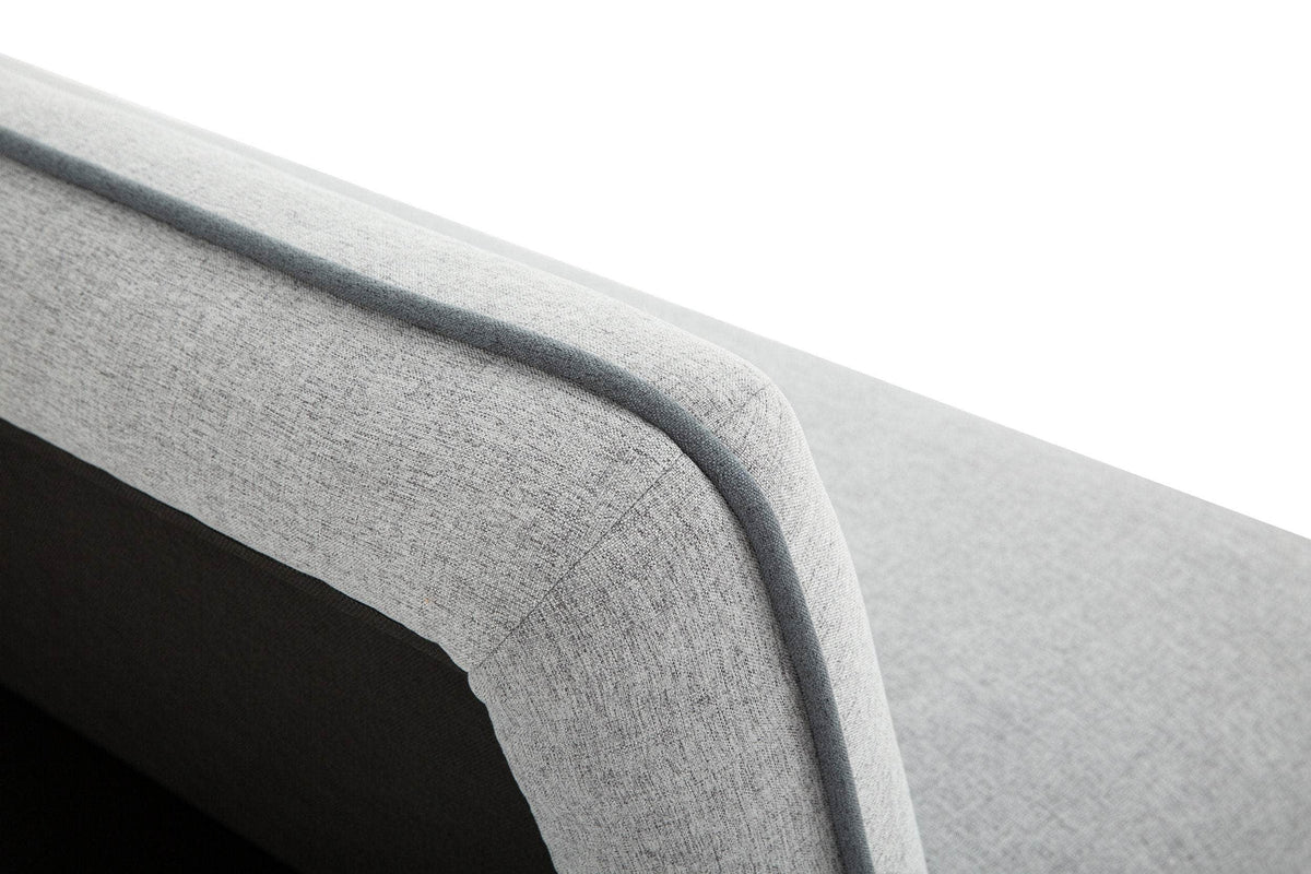 IFDC Georgina Fabric Convertible Sofa Bed with Memory Foam in Light Grey, image 4