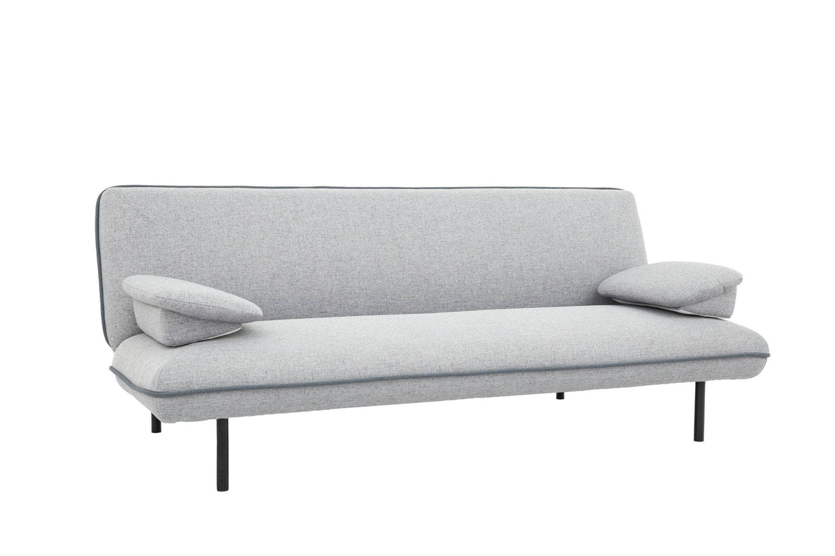 IFDC Georgina Fabric Convertible Sofa Bed with Memory Foam in Light Grey, image 1