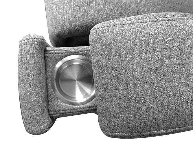 IFDC Mississauga Grey Fabric Power Recliner Living Room Collection, image 2