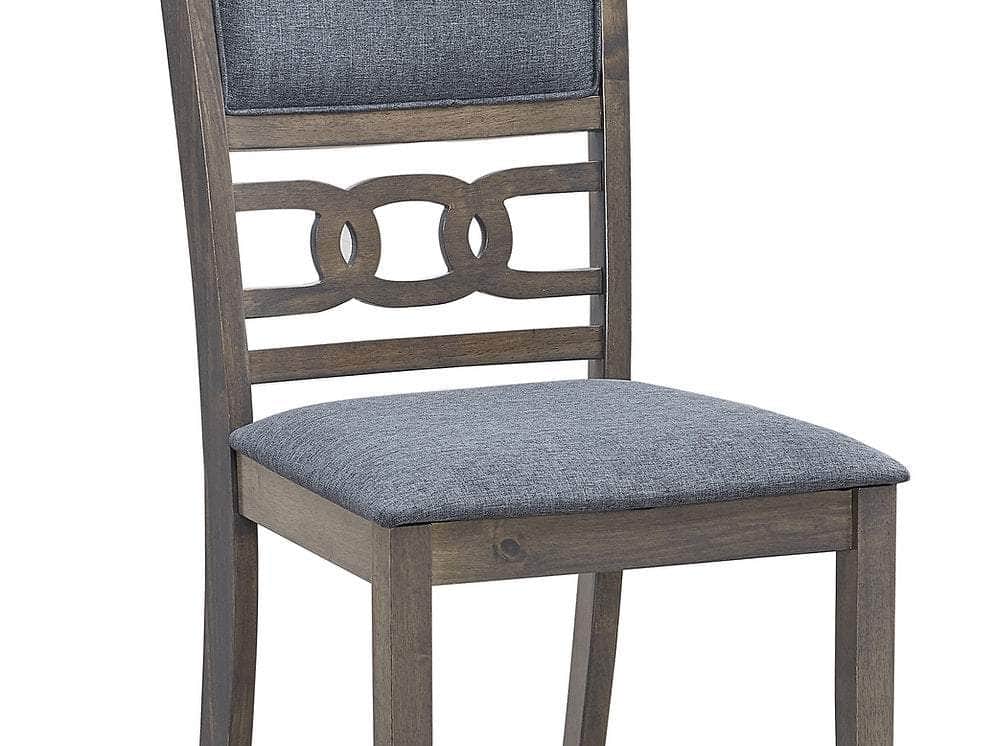 IFDC Coalhurst 5 Piece Round Rubber Wood and Wood Veneers Dining Room Furniture Set, image 7