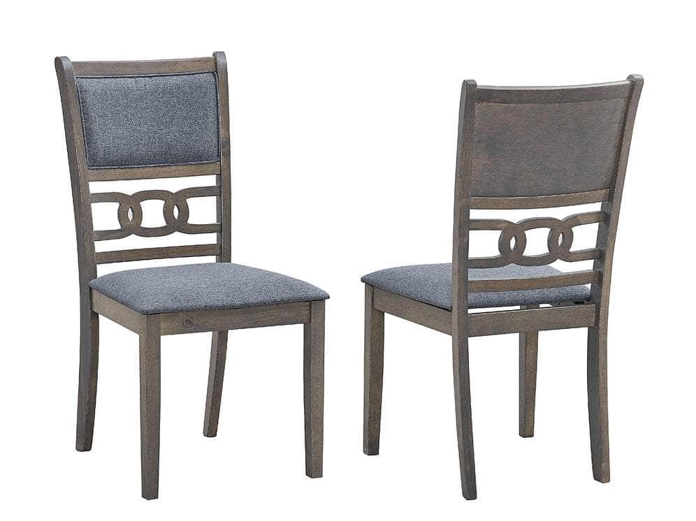 IFDC Coalhurst 5 Piece Round Rubber Wood and Wood Veneers Dining Room Furniture Set, image 6