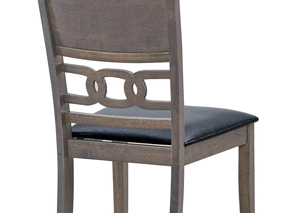 IFDC Coalhurst 5 Piece Round Rubber Wood and Wood Veneers Dining Room Furniture Set, image 4