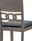IFDC Coalhurst 5 Piece Round Rubber Wood and Wood Veneers Dining Room Furniture Set, image 4