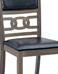 IFDC Coalhurst 5 Piece Round Rubber Wood and Wood Veneers Dining Room Furniture Set, image 3