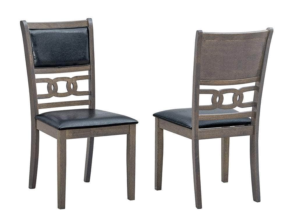 IFDC Coalhurst 5 Piece Round Rubber Wood and Wood Veneers Dining Room Furniture Set, image 2