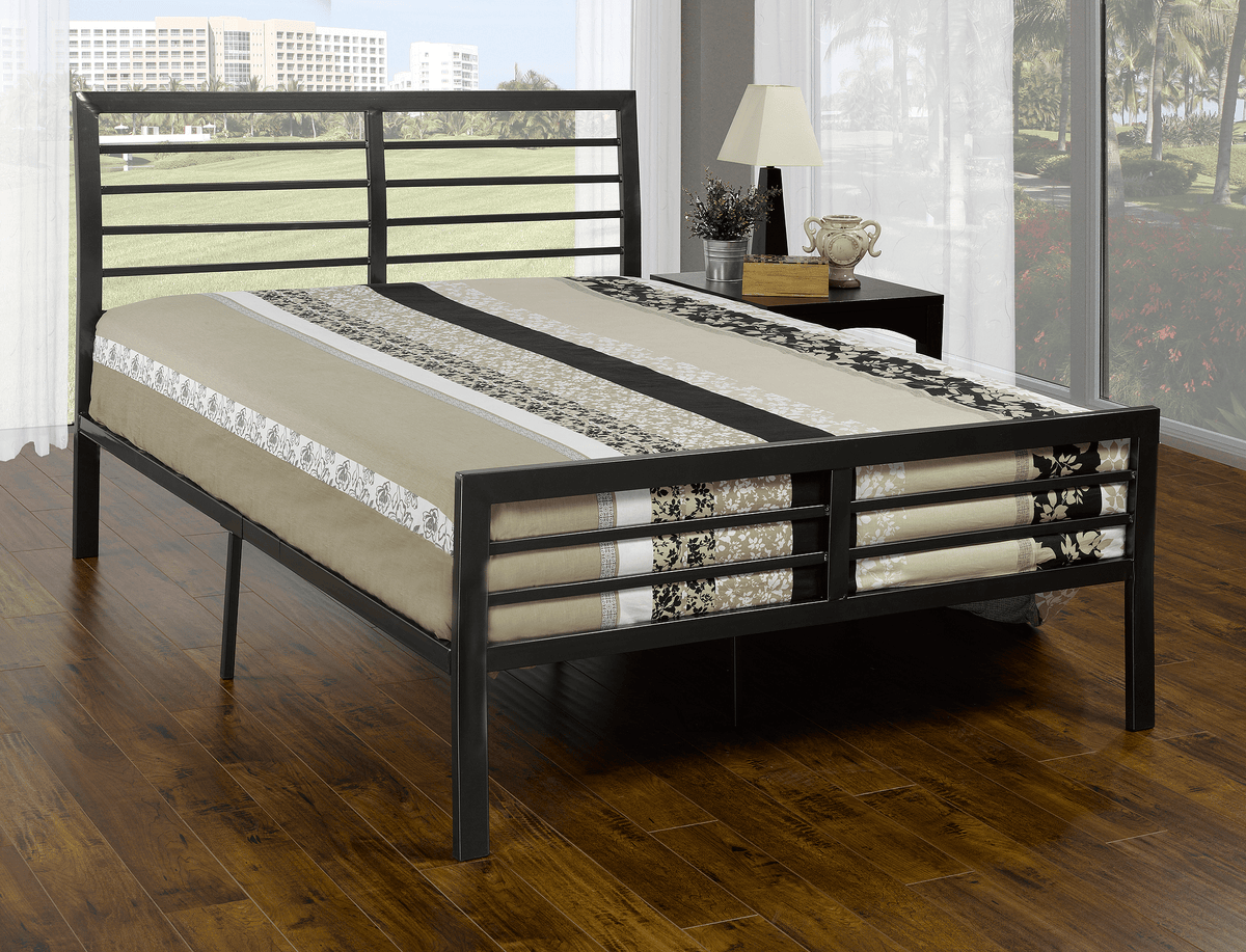 IFDC Nanaimo Ladder Design Metal Platform Bed in Gunmetal Grey, image 1