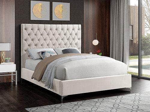 IFDC Oakville Velvet Button Tufted Platform Bed, image 3