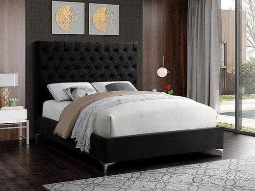 IFDC Oakville Velvet Button Tufted Platform Bed, image 4